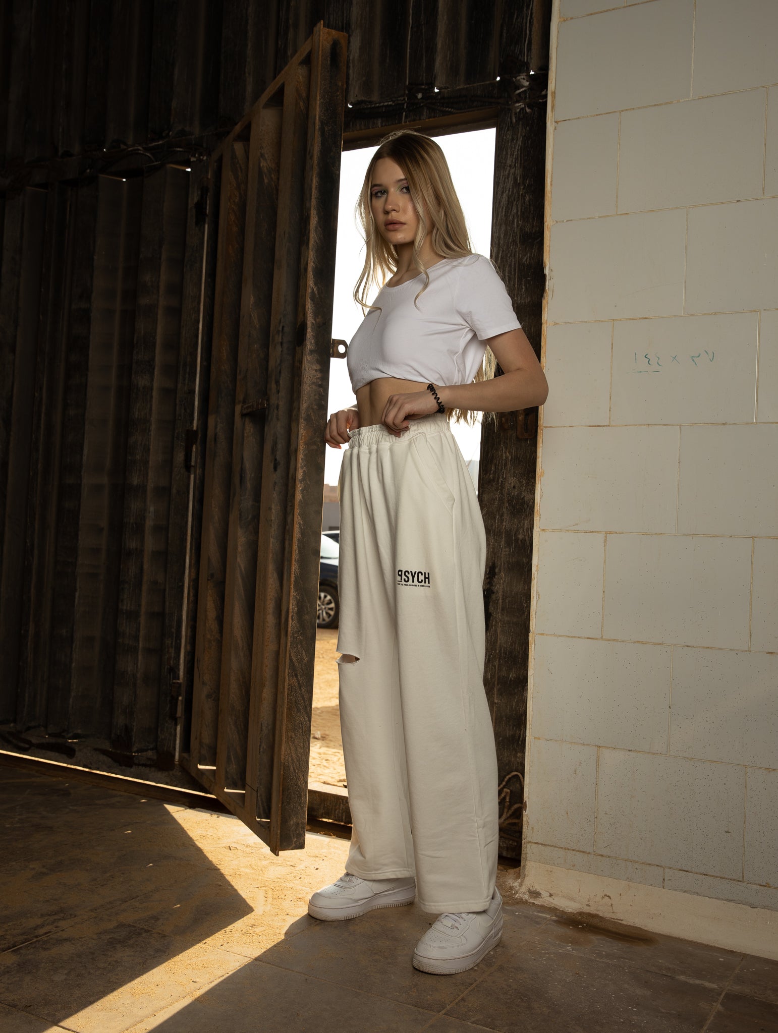 White Flare Sweatpants (Women) – PSYCH Online Store