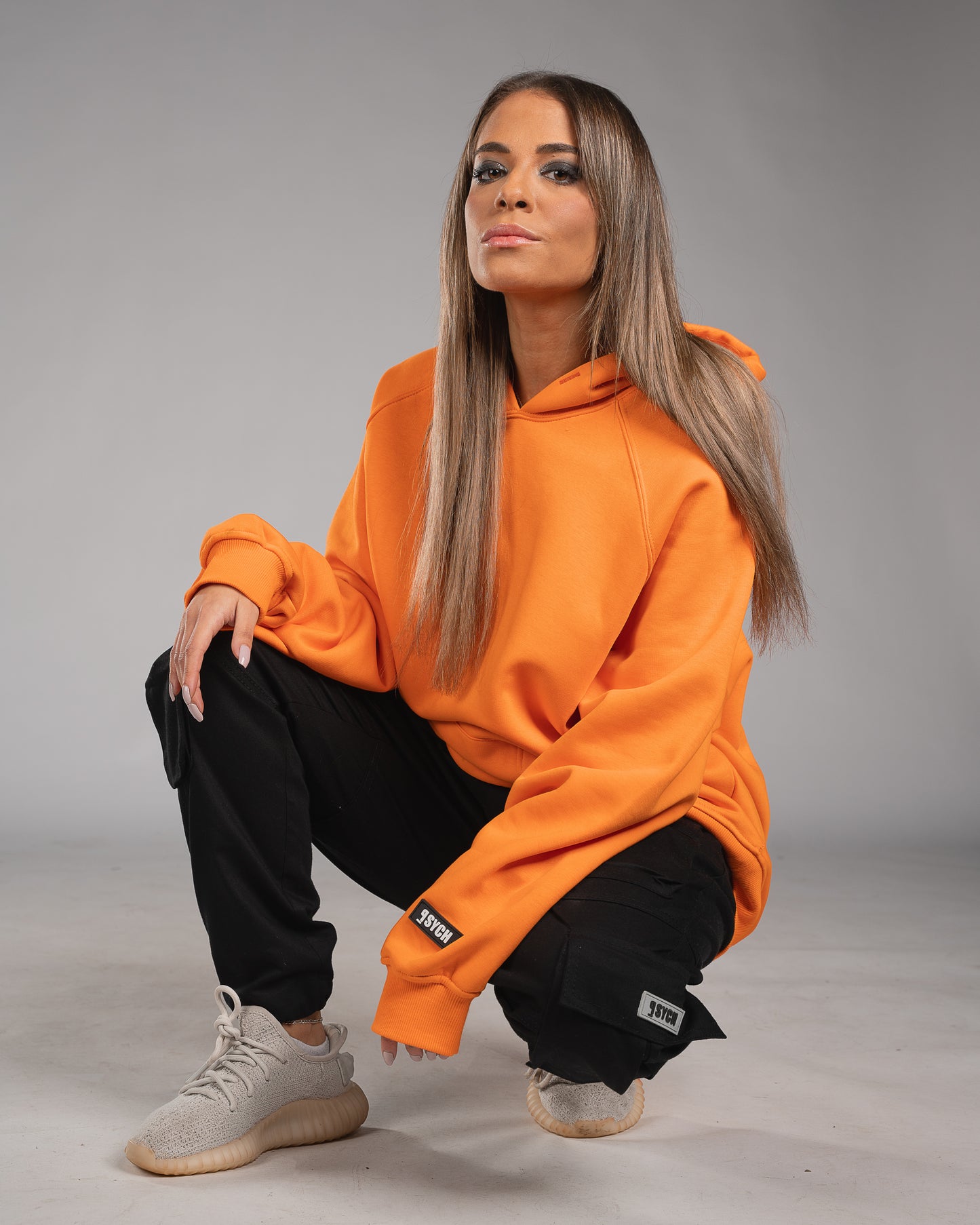 Orange Oversized Hoodie