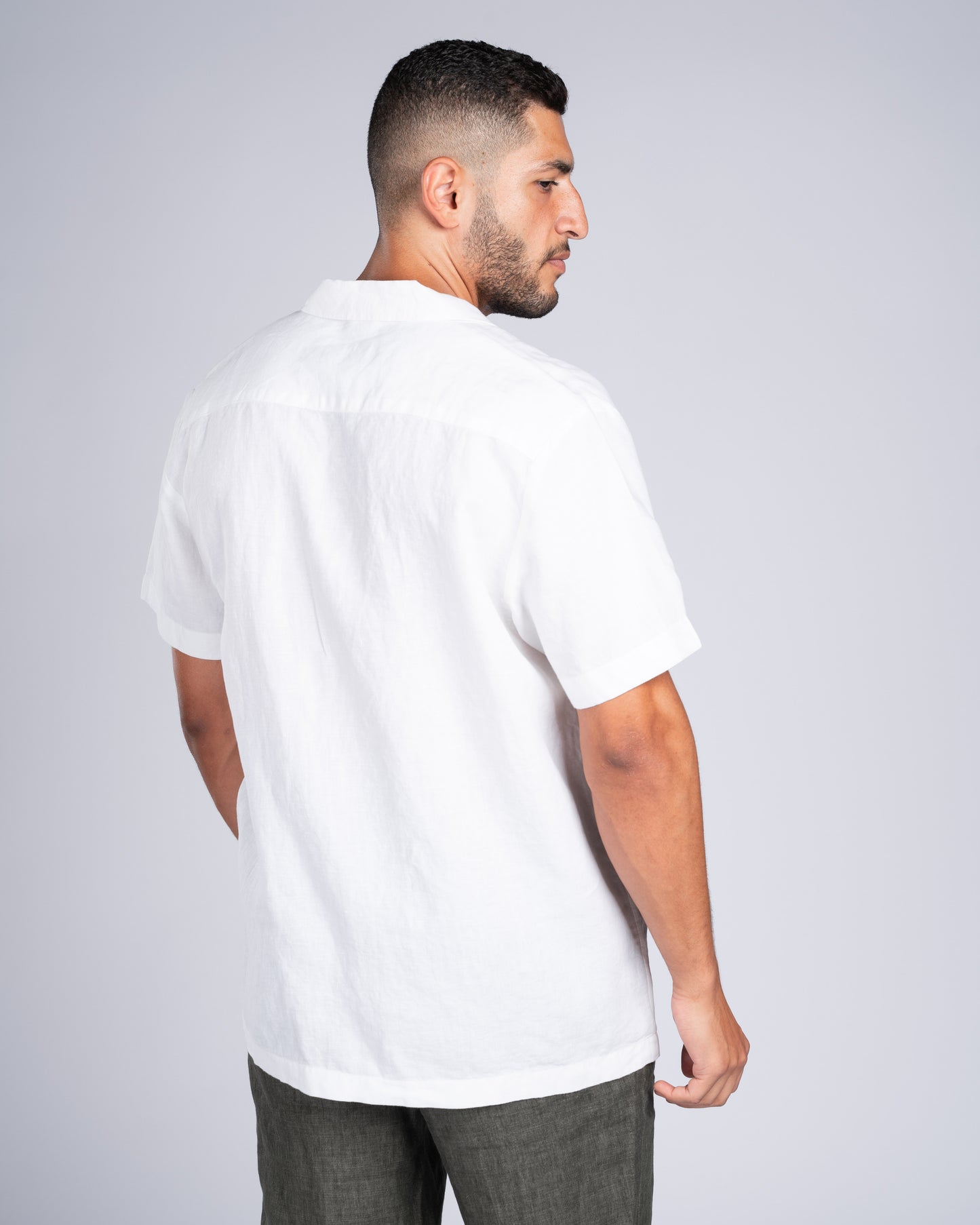 White Linen Shirt (Short Sleeves)