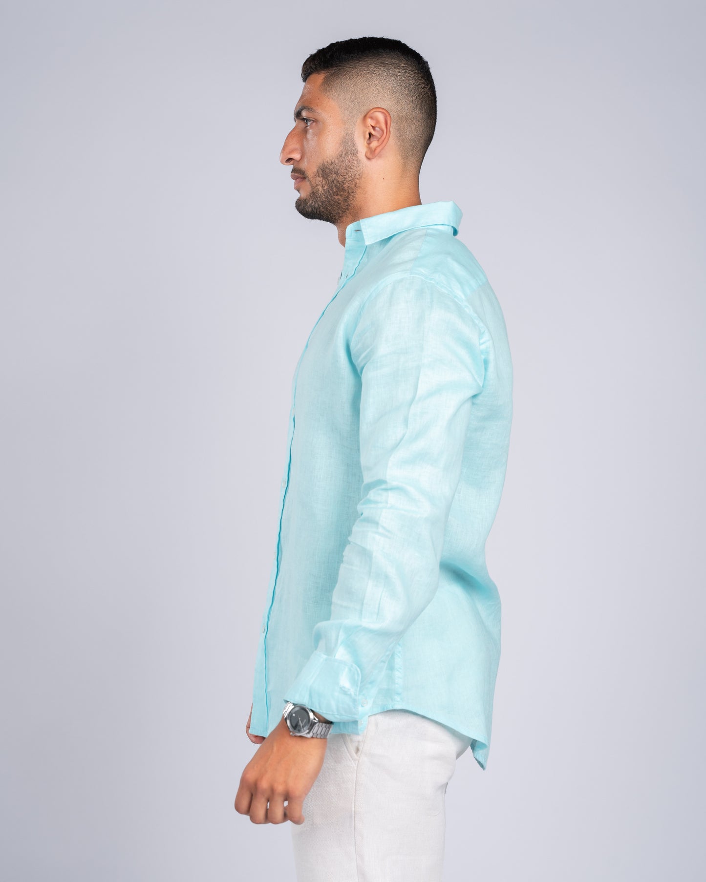 Aqua Linen Shirt