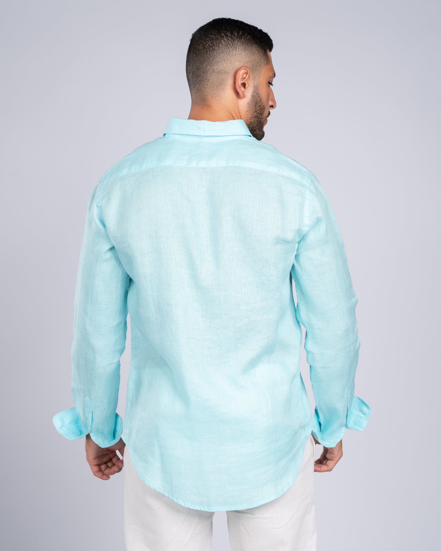 Aqua Linen Shirt