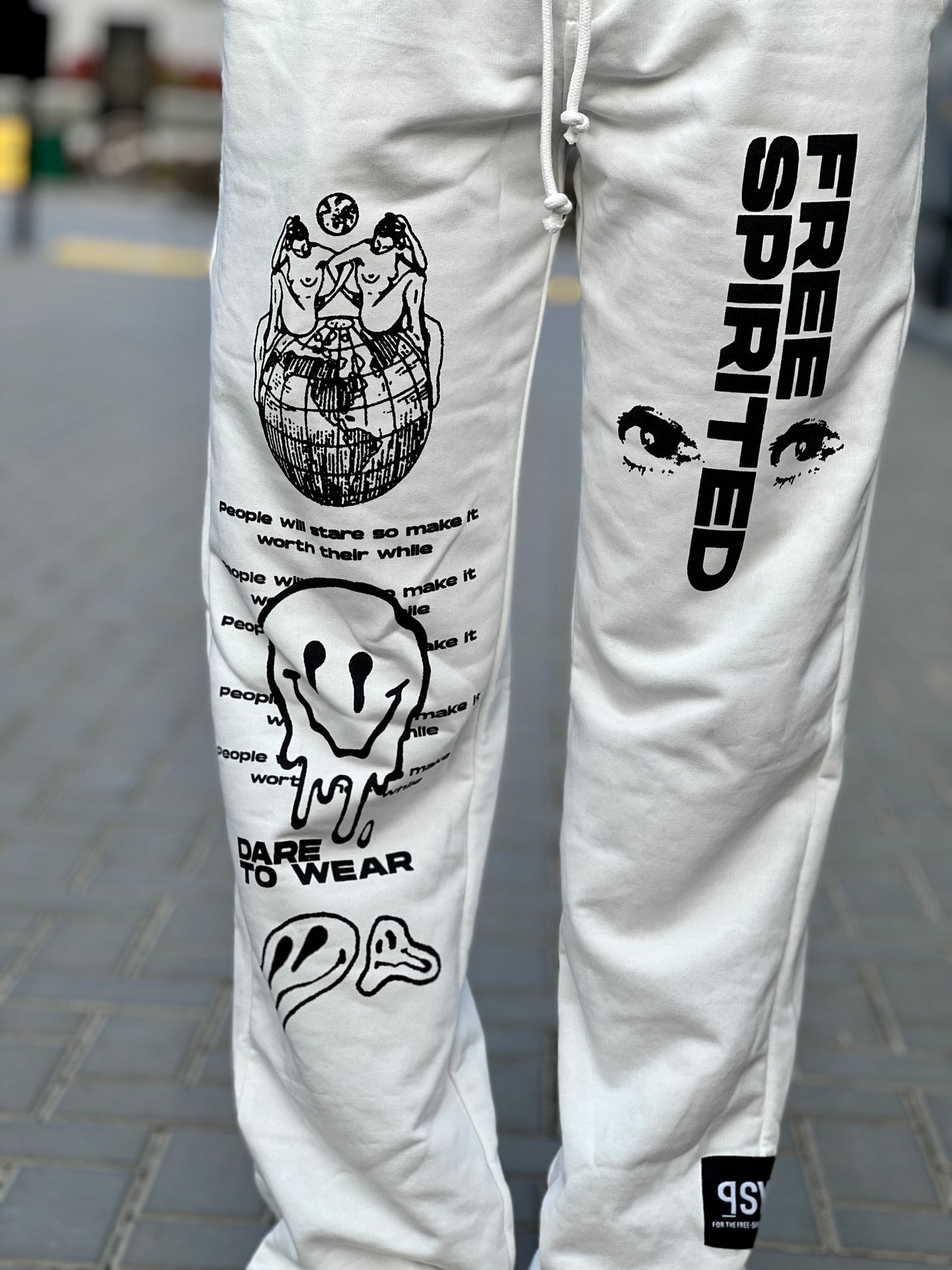 FREE-SPIRITED White Sweats (Unisex)