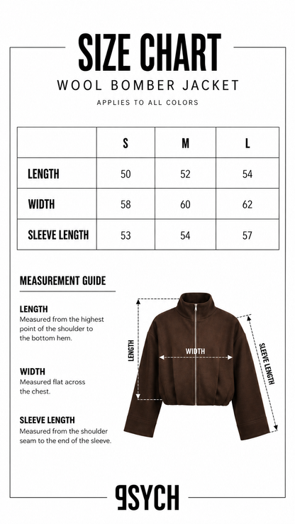Brown Wool Bomber Jacket