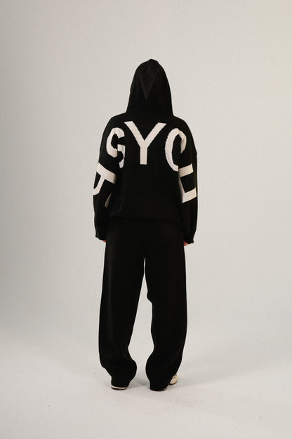 PSYCH BLACK KNITTED PANTS