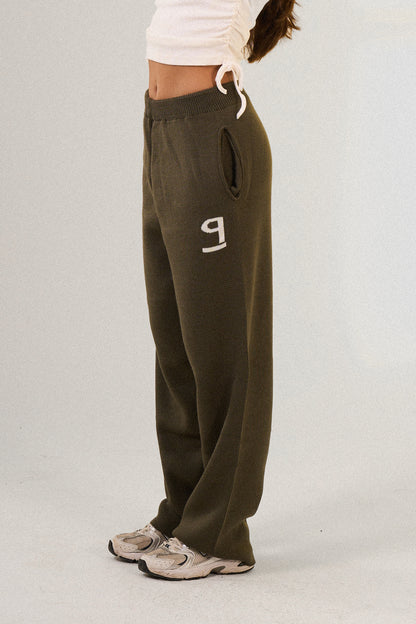 PSYCH OLIVE KNITTED PANTS