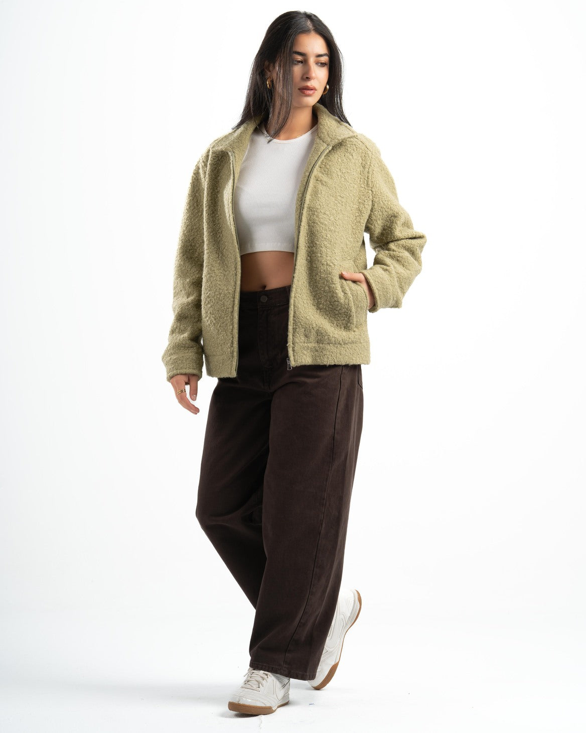 SAGE GREEN FAUX JACKET