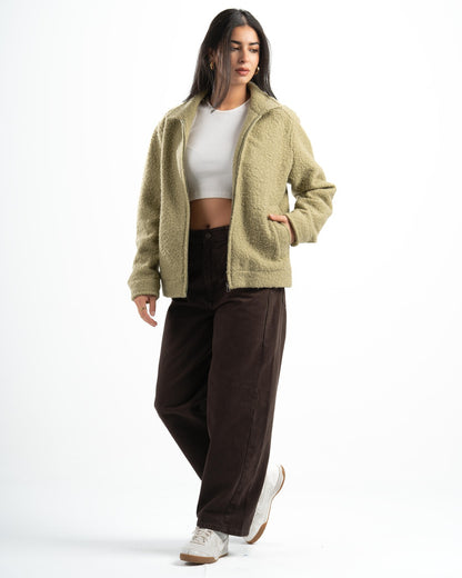 SAGE GREEN FAUX JACKET