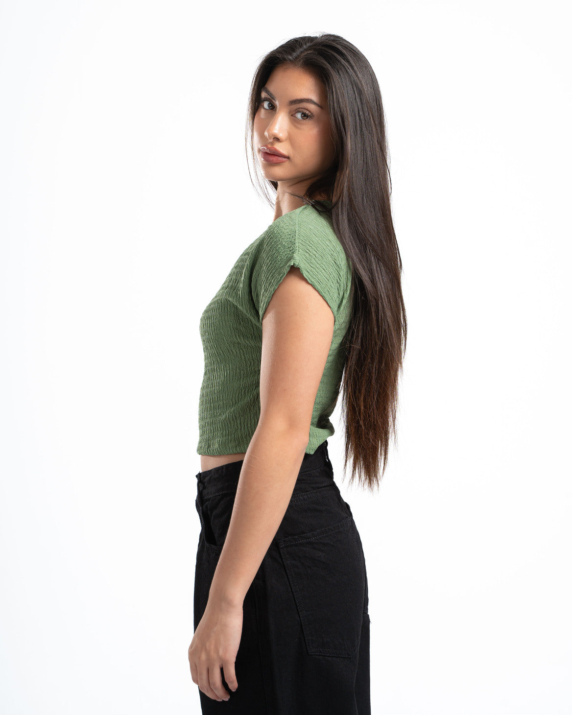 Olive Textured Top