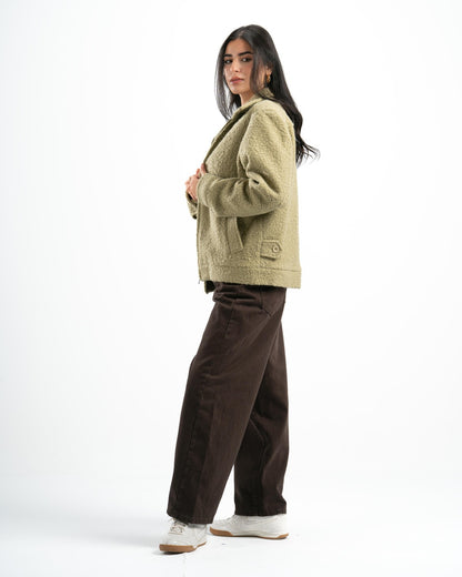 SAGE GREEN FAUX JACKET