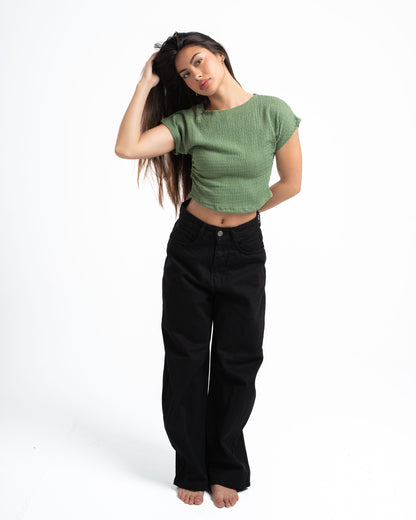 Olive Textured Top