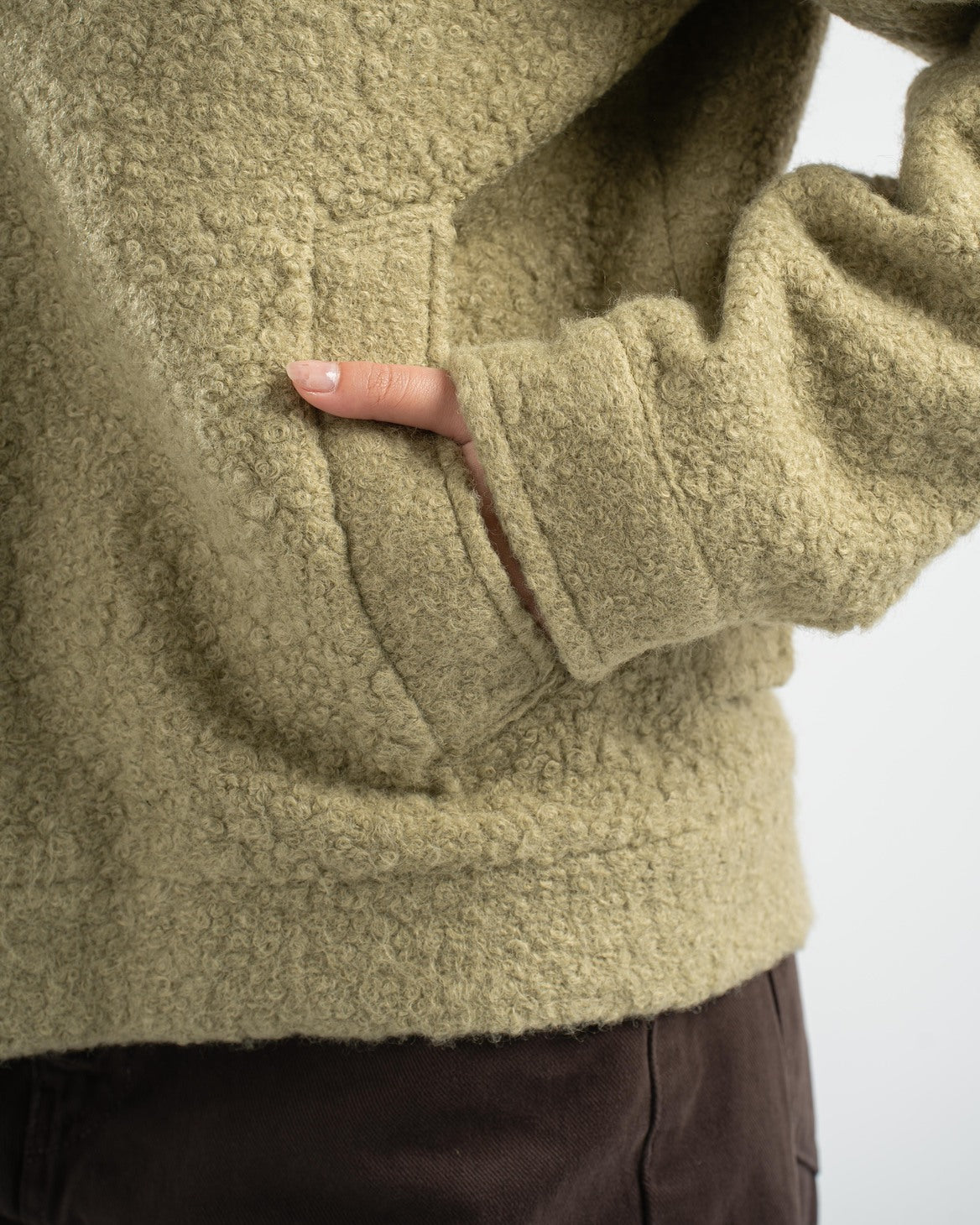 SAGE GREEN FAUX JACKET
