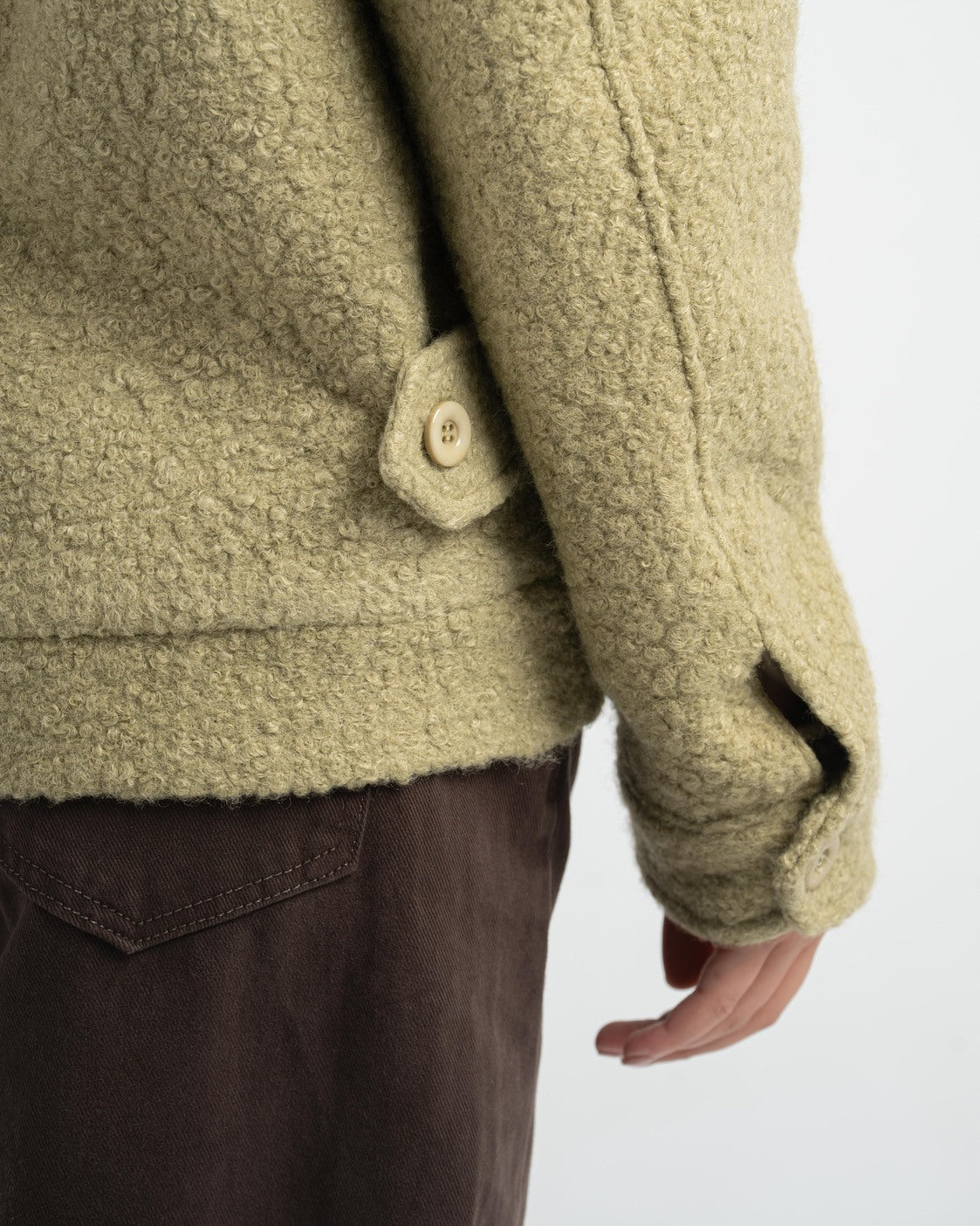 SAGE GREEN FAUX JACKET