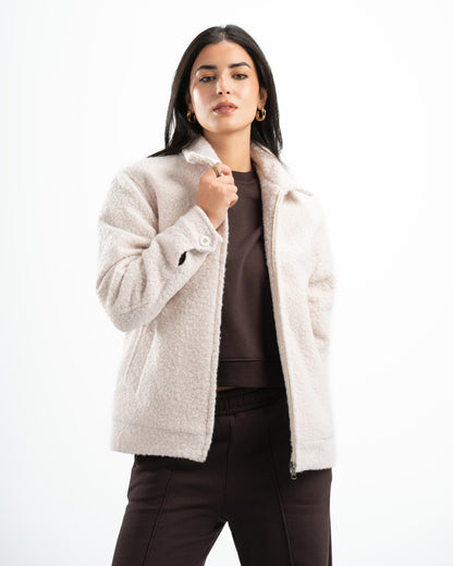 OFF-WHITE FAUX JACKET