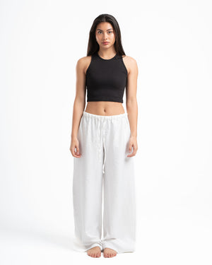 White Linen Pants