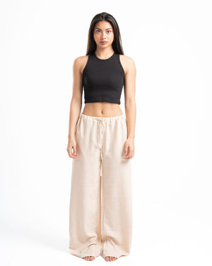 Beige Linen Pants