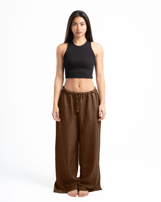 Brown Linen Pants