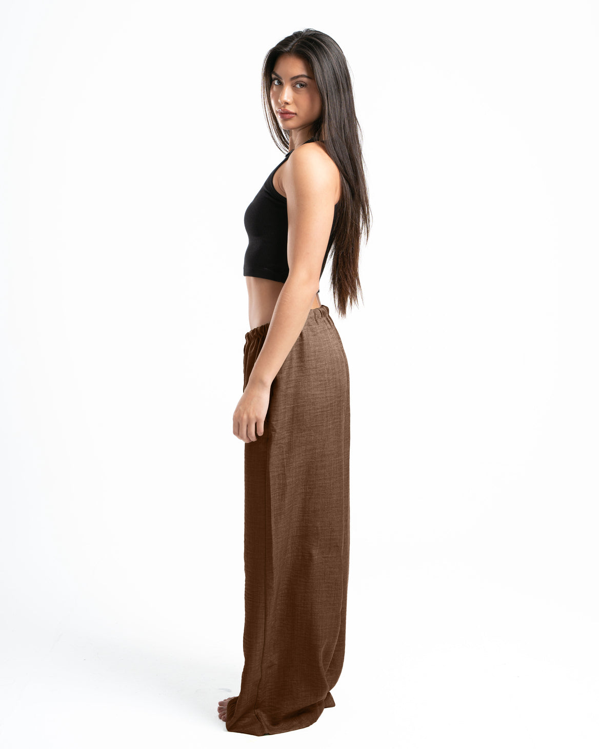 Brown Linen Pants