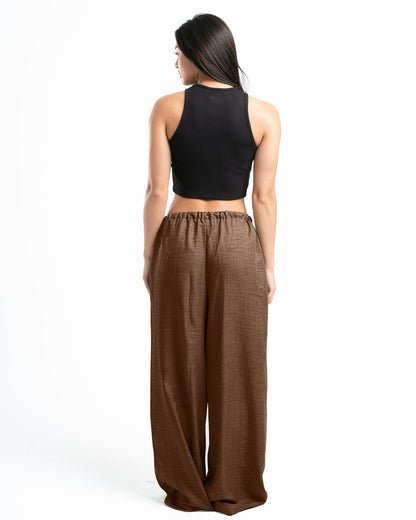 Brown Linen Pants
