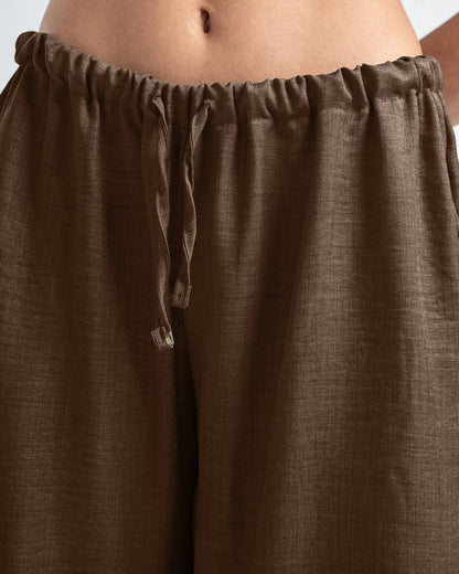 Brown Linen Pants