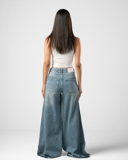 Pattes D’éléphant Jeans in Blue