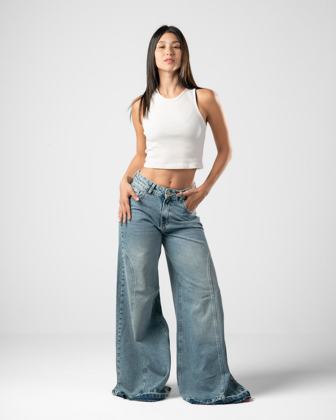 Pattes D’éléphant Jeans in Blue