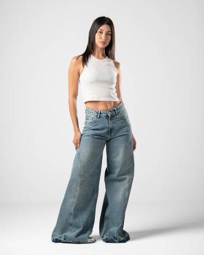 Pattes D’éléphant Jeans in Blue