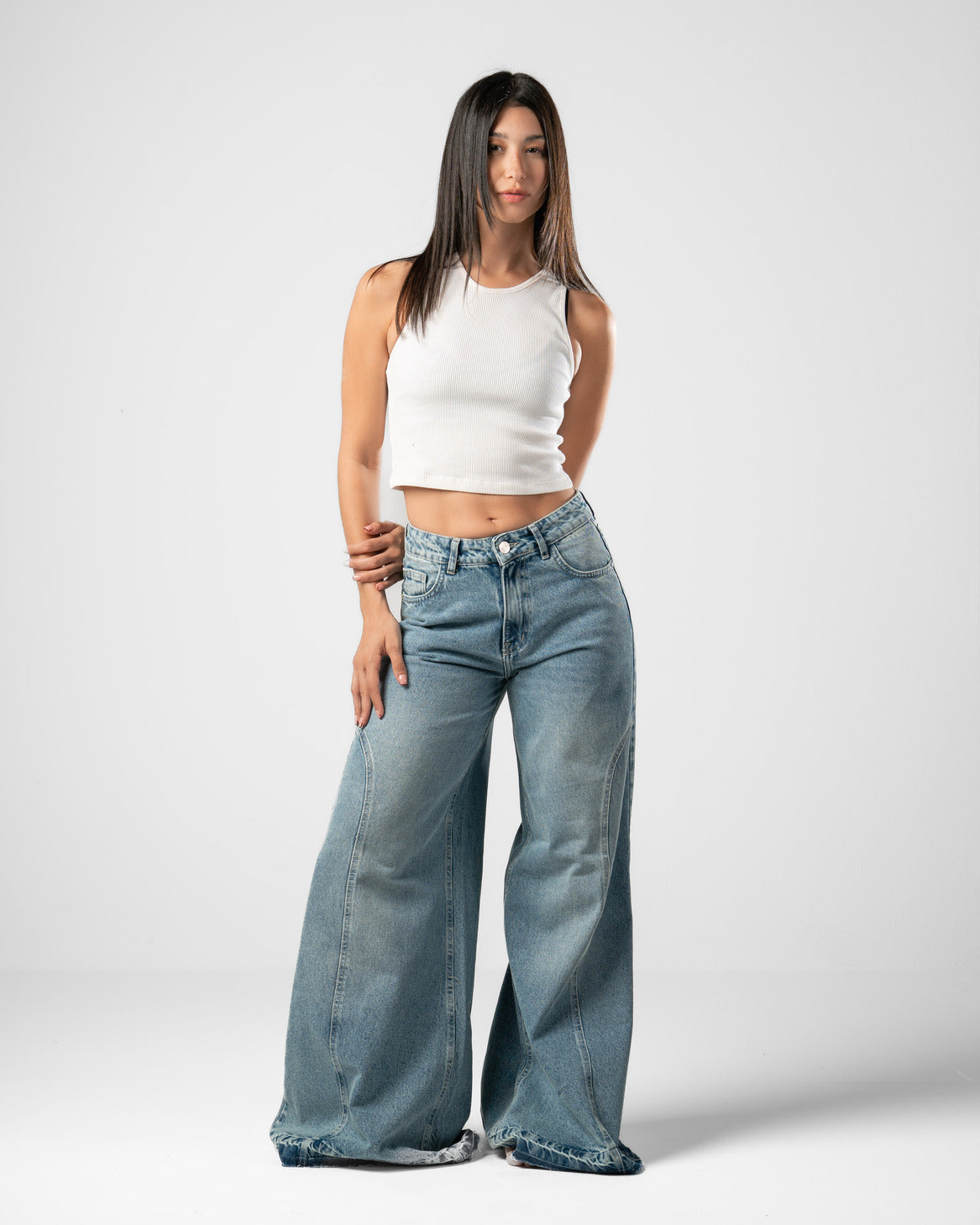 Pattes D’éléphant Jeans in Blue