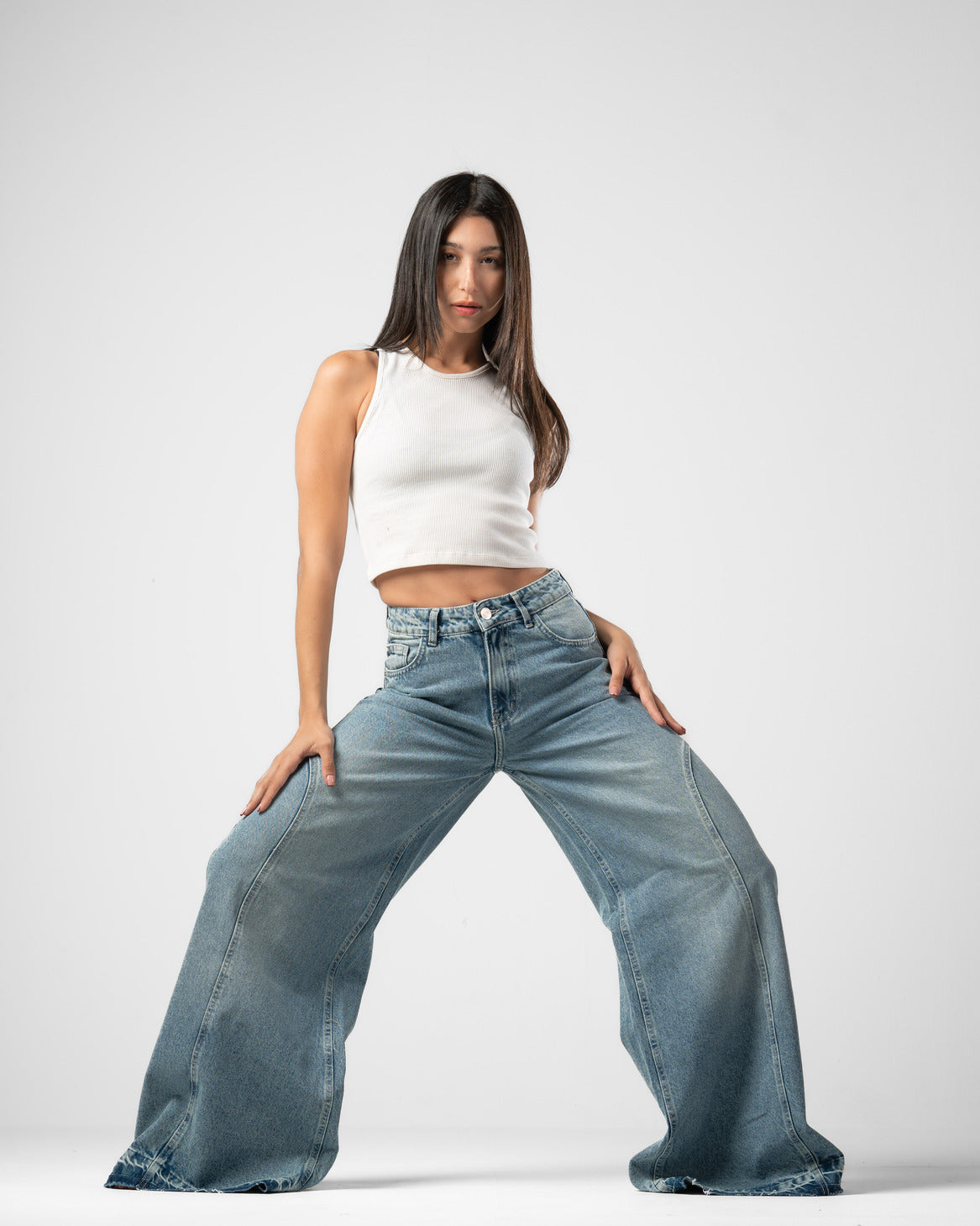 Pattes D’éléphant Jeans in Blue