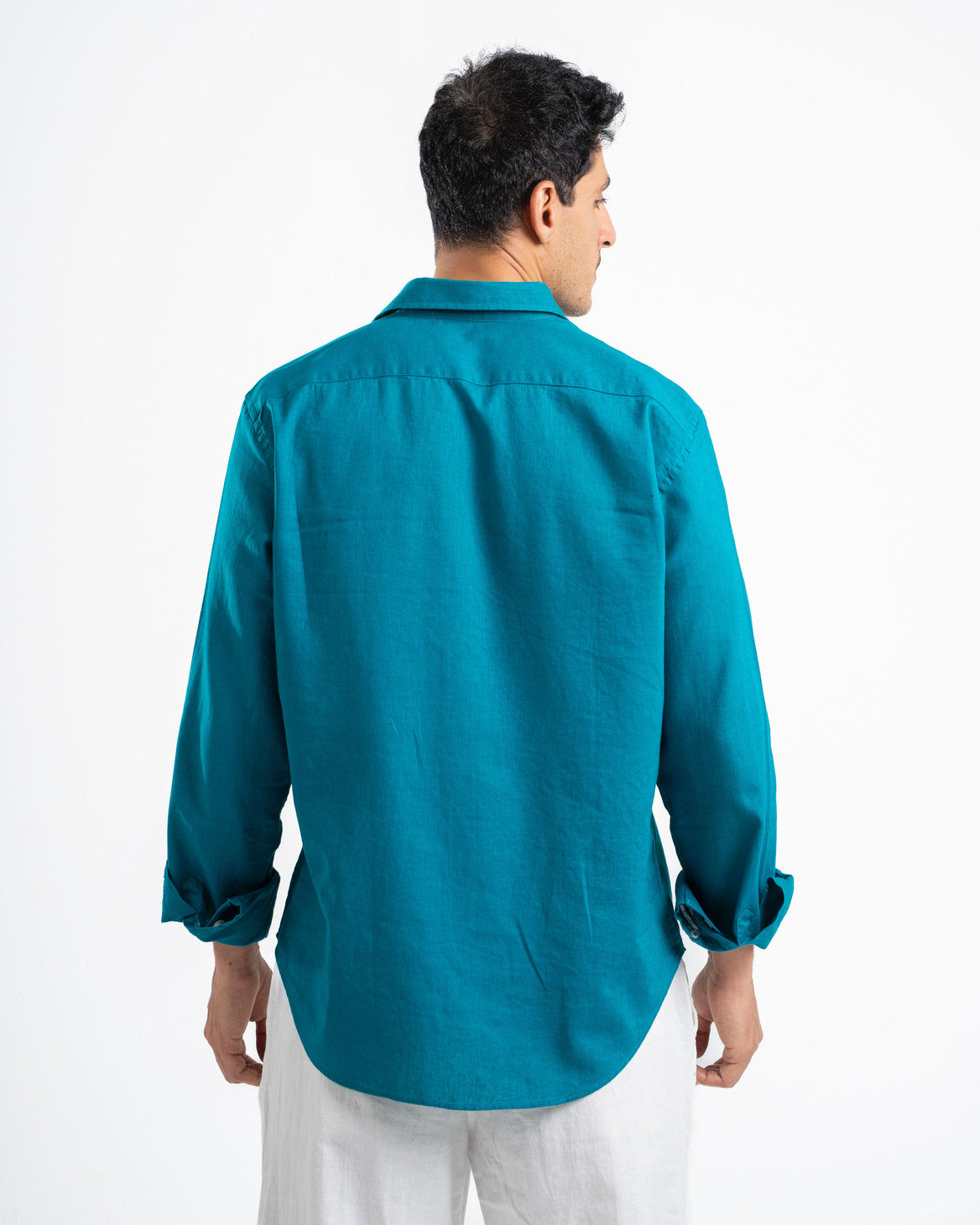 Teal Linen Shirt