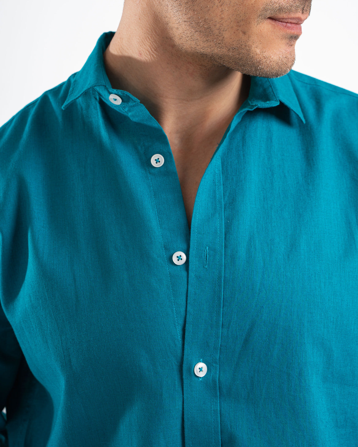 Teal Linen Shirt
