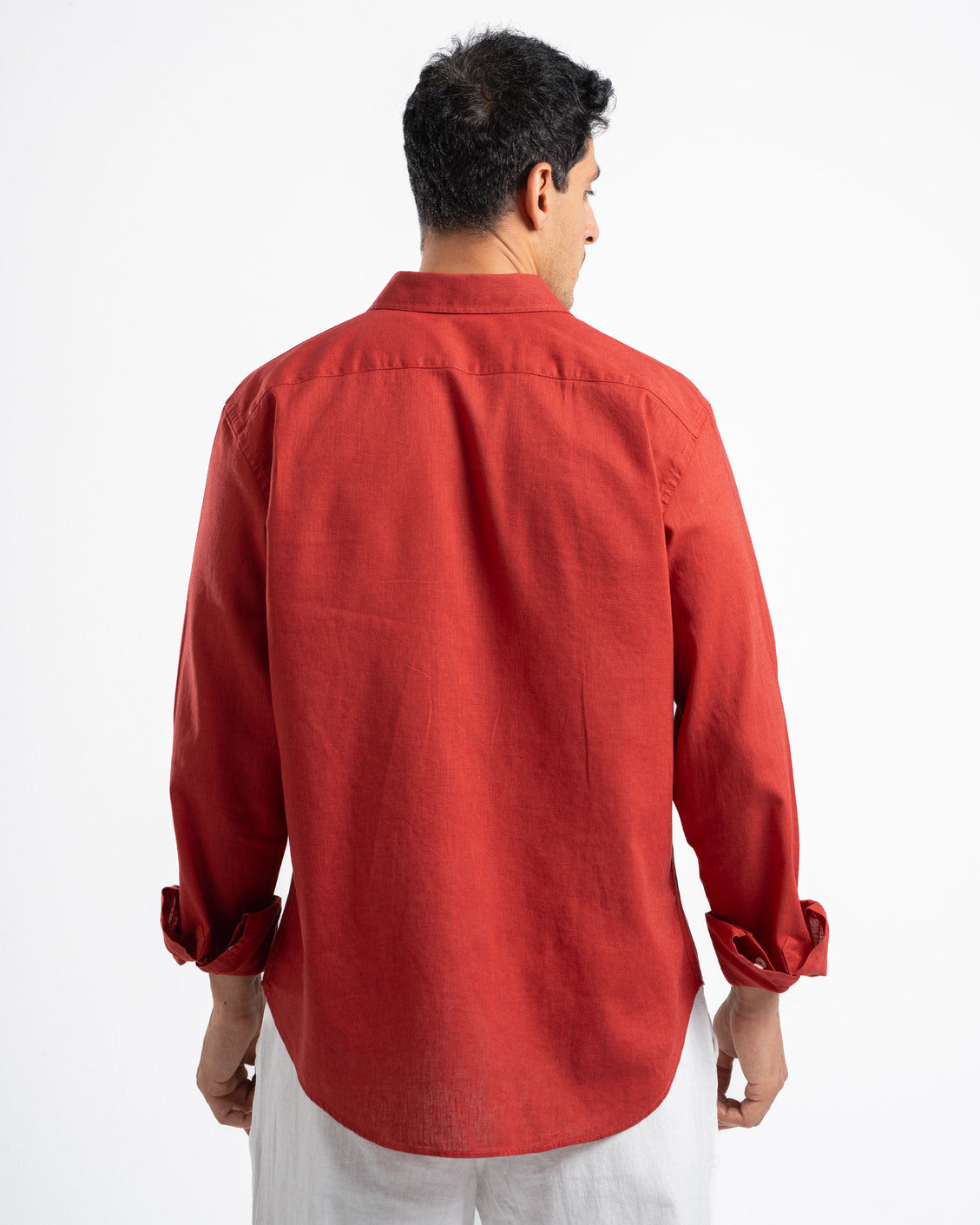 Red Linen Shirt
