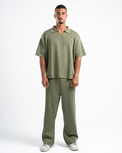 Olive Knit Polo