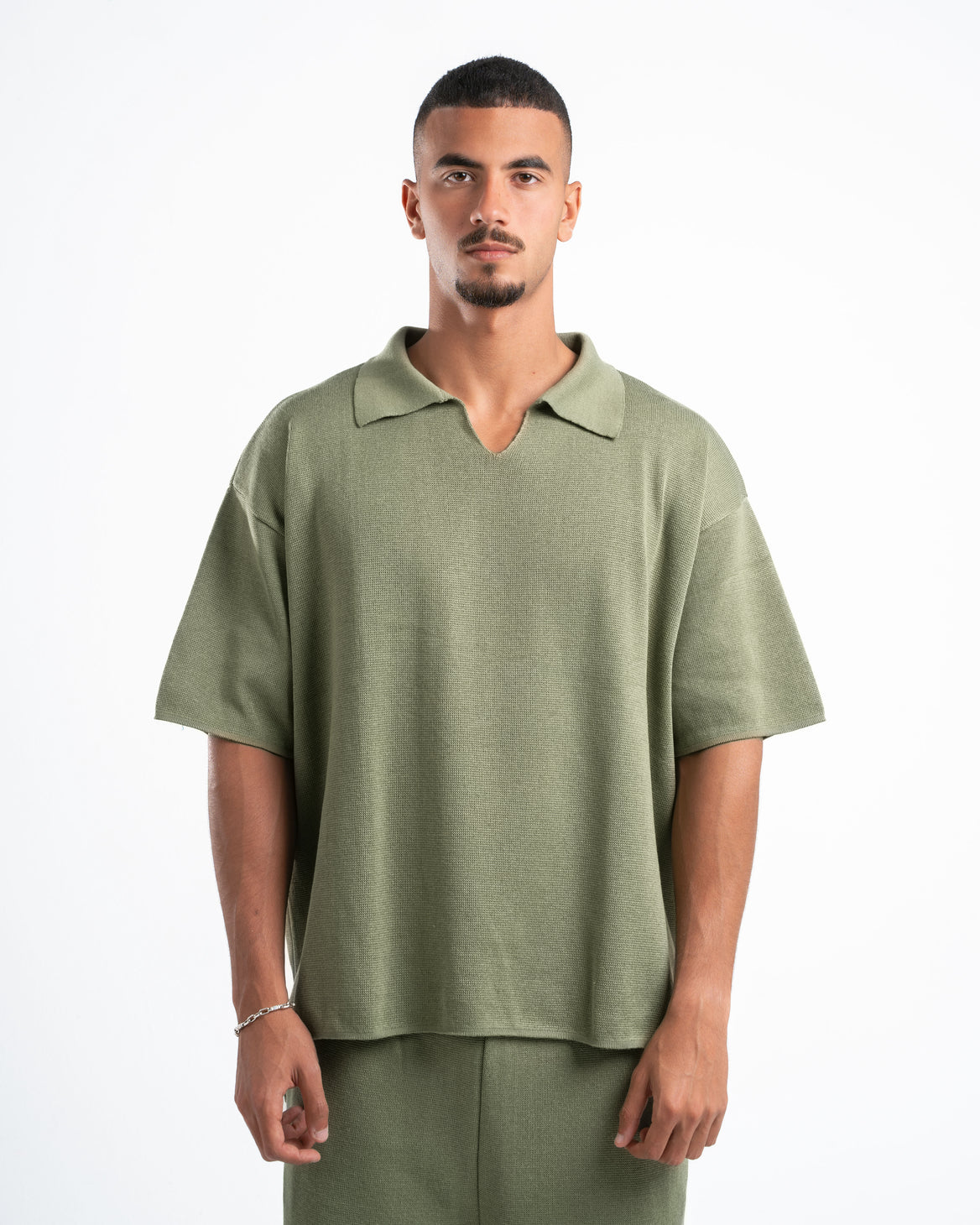 Olive Knit Polo
