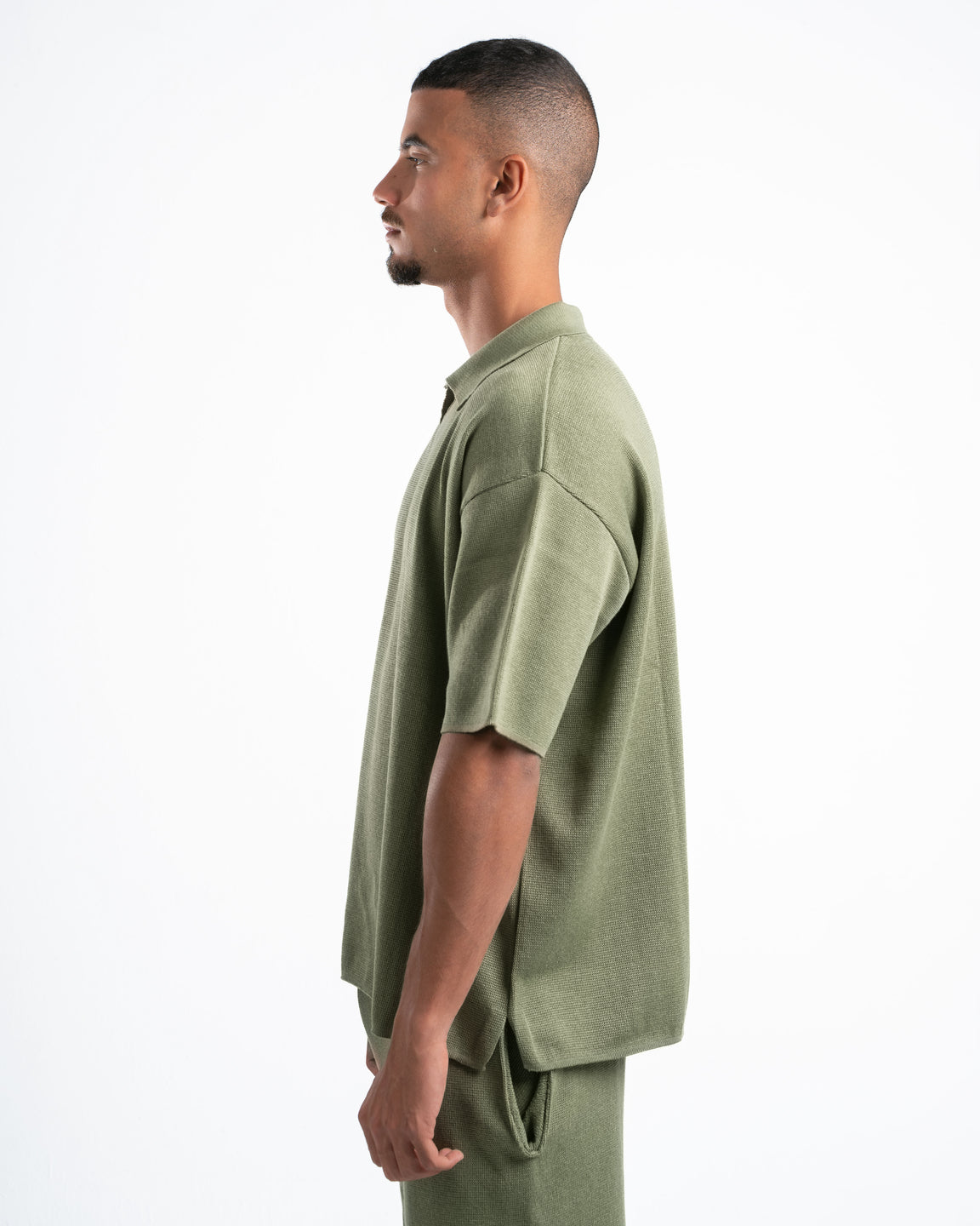 Olive Knit Polo