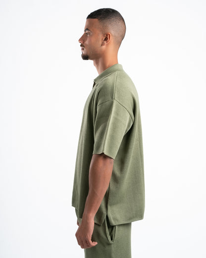 Olive Knit Polo