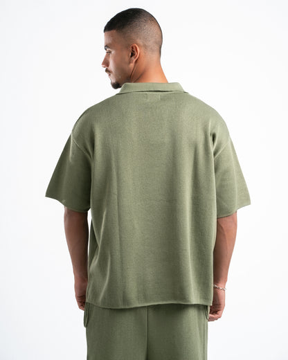 Olive Knit Polo