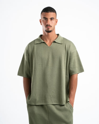 Olive Knit Polo
