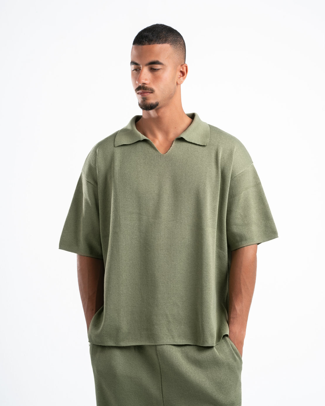 Olive Knit Polo