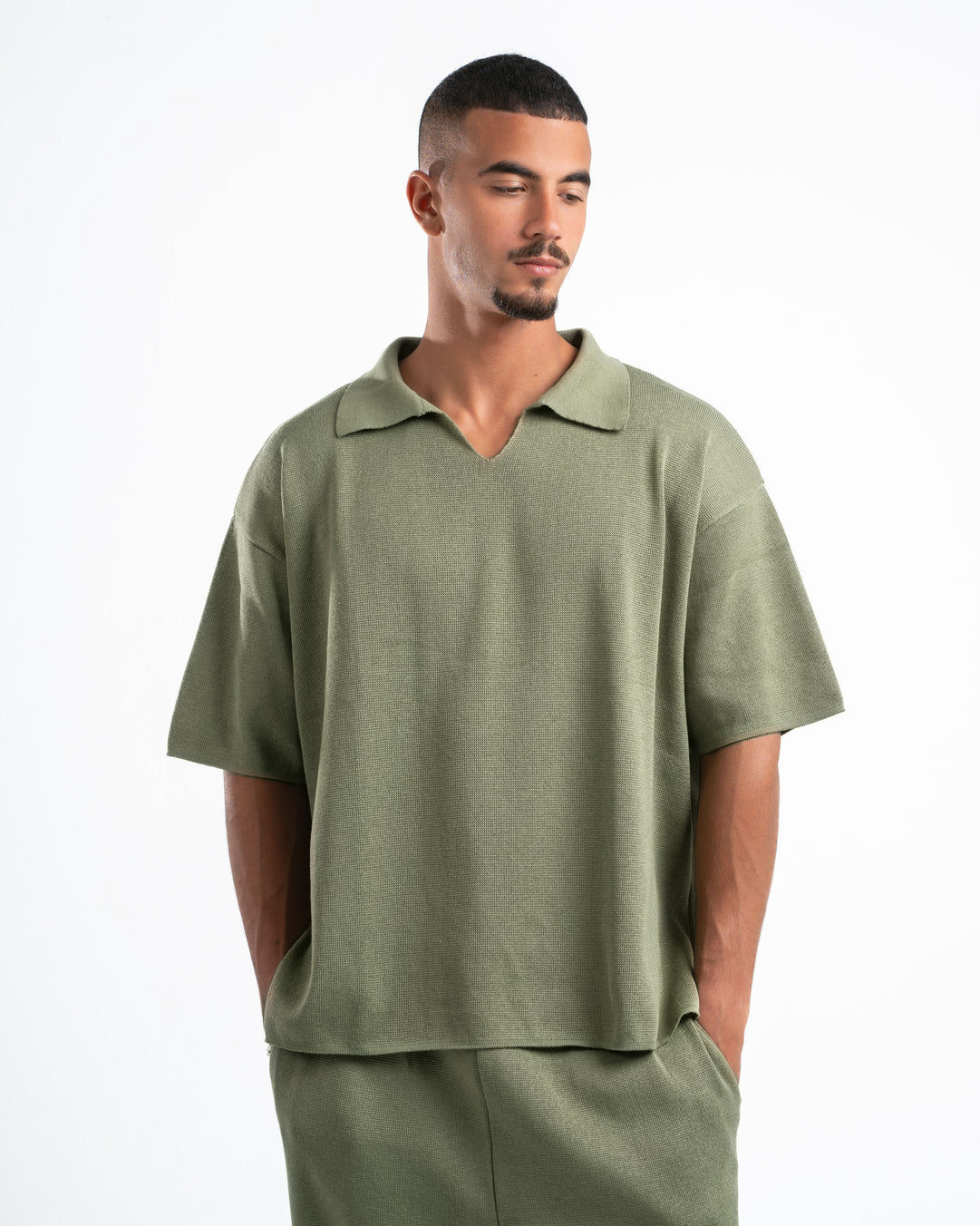 Olive Knit Polo