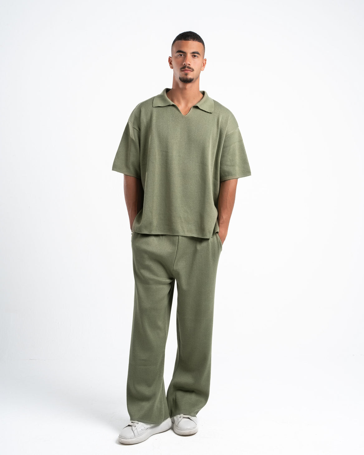 Olive Knit Polo