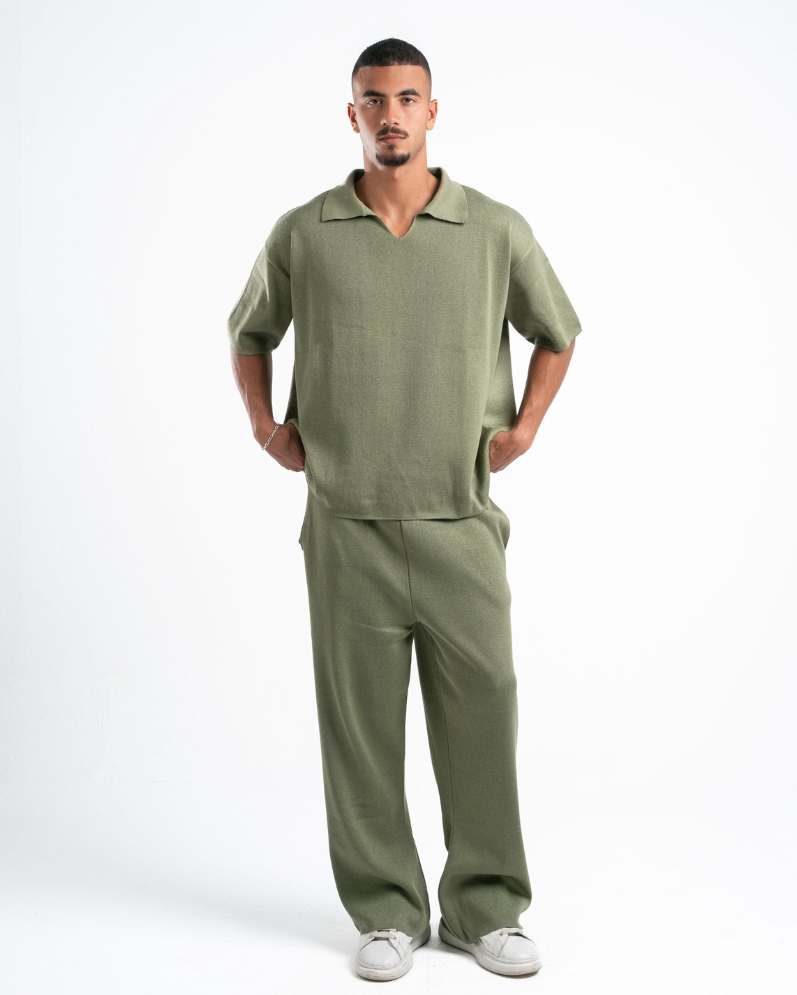 Olive Knit Polo