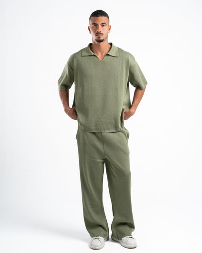 Olive Knit Polo