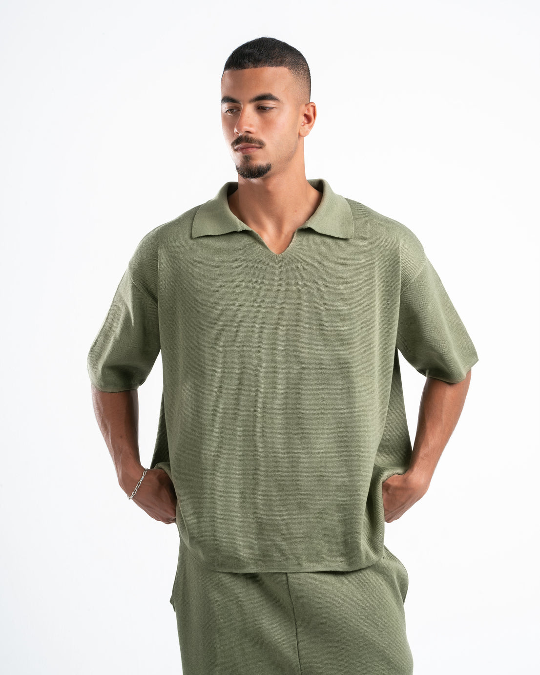 Olive Knit Polo