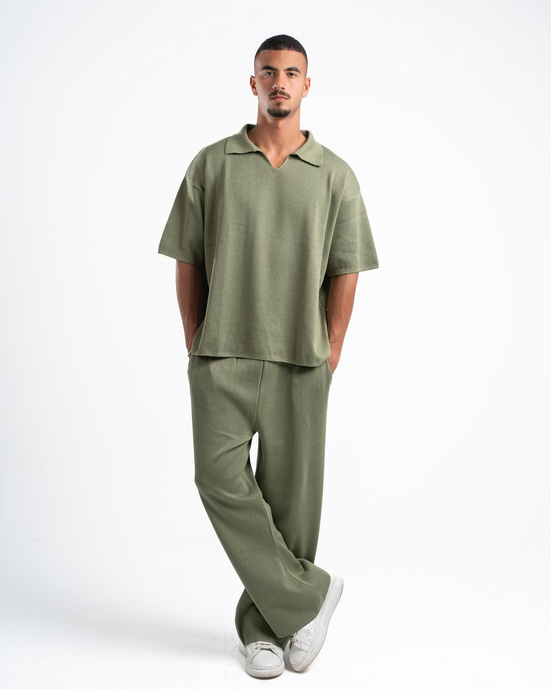 Olive Knit Polo
