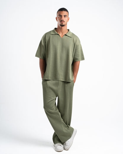 Olive Knit Polo
