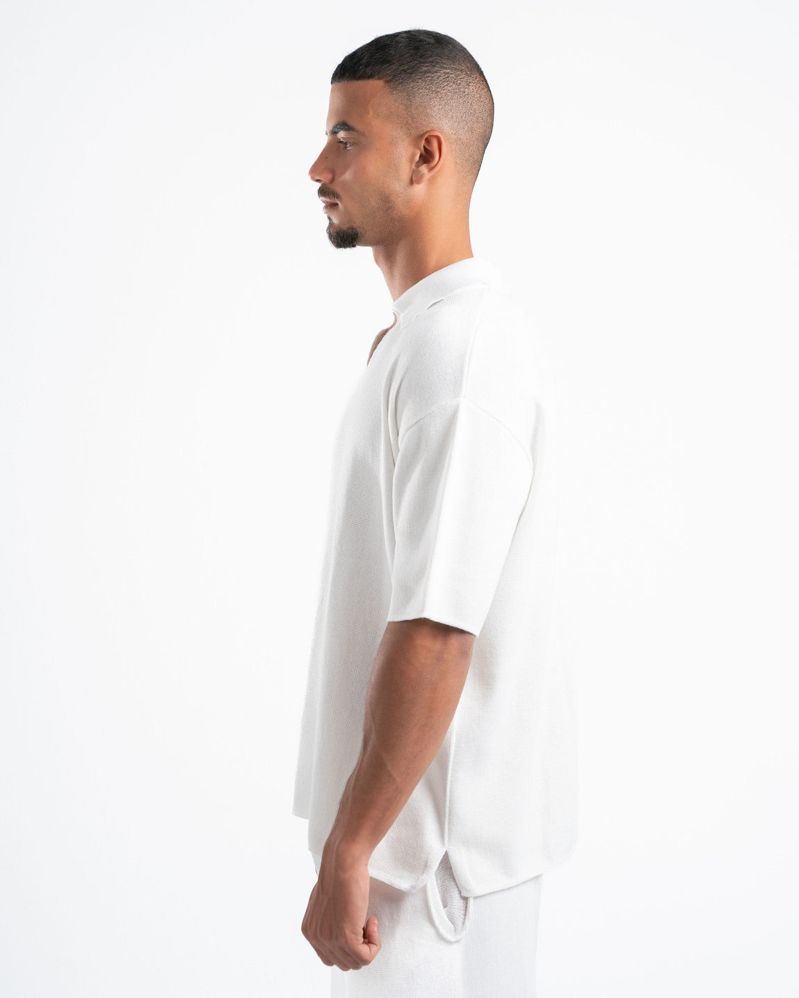 White Knit Polo