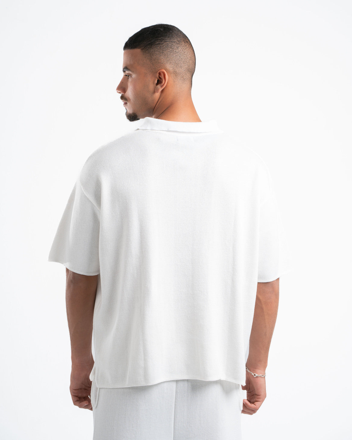 White Knit Polo