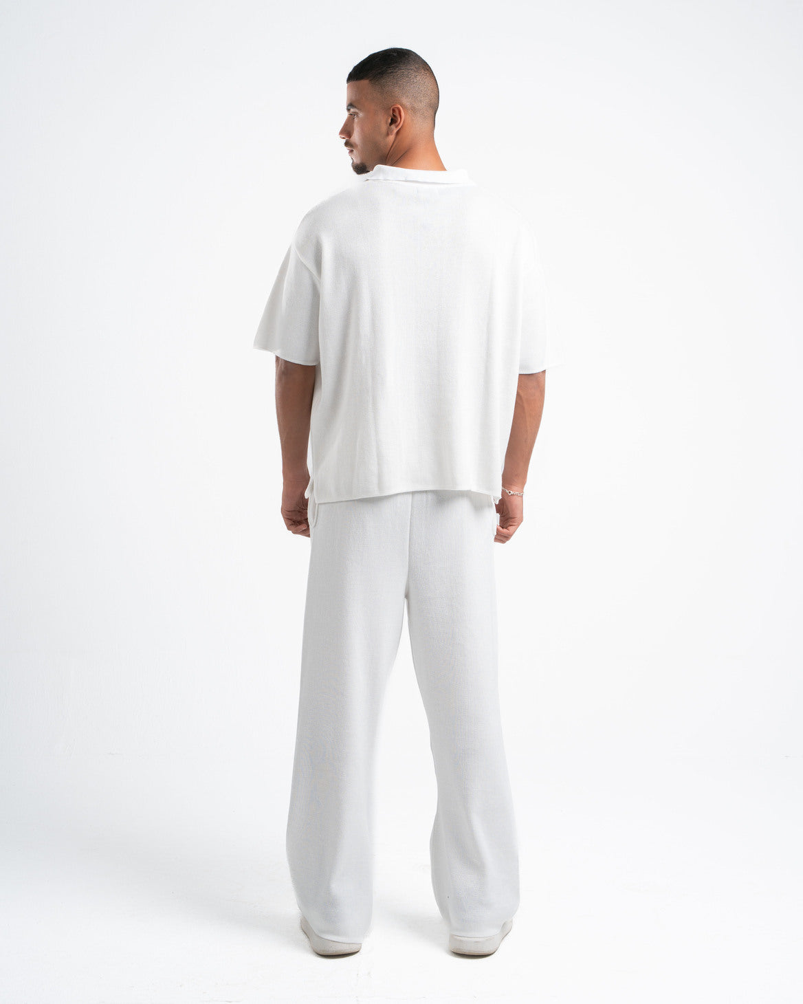 White Knit Polo