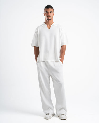 White Knit Polo