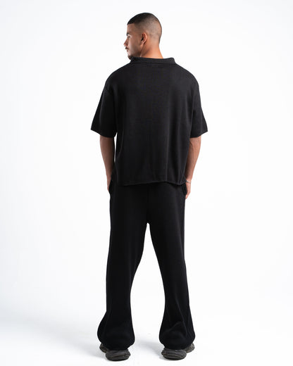 Black Knit Polo